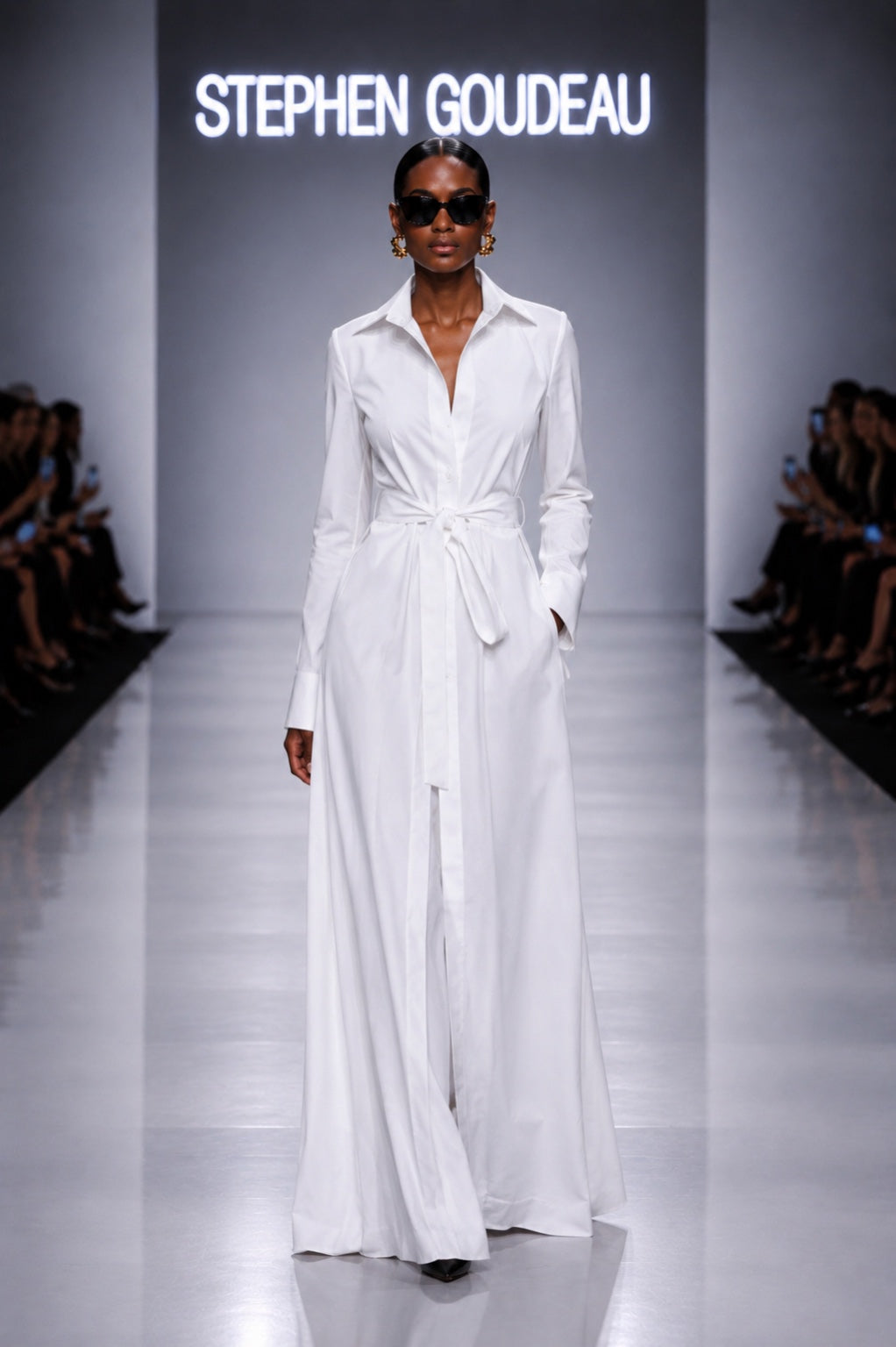 STEPHEN GOUDEAU COMMAND SS27 SG-006 Shirt Dress Maxi runway look