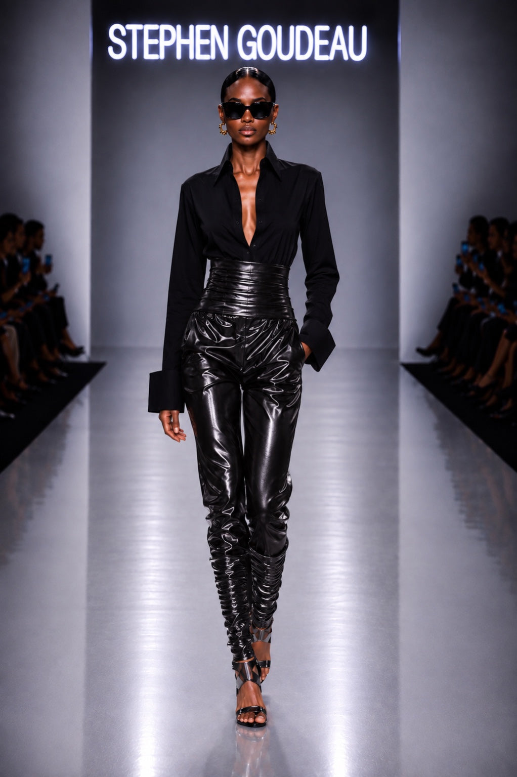 SG-014 Architectural Balloon Trouser — Black — COMMAND Spring Summer 2027