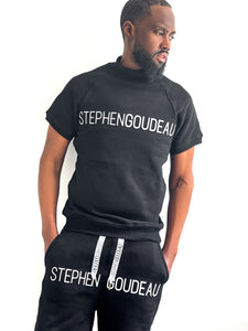Stephen Goudeau Raised Signature Short Sleeve Sweatshirt